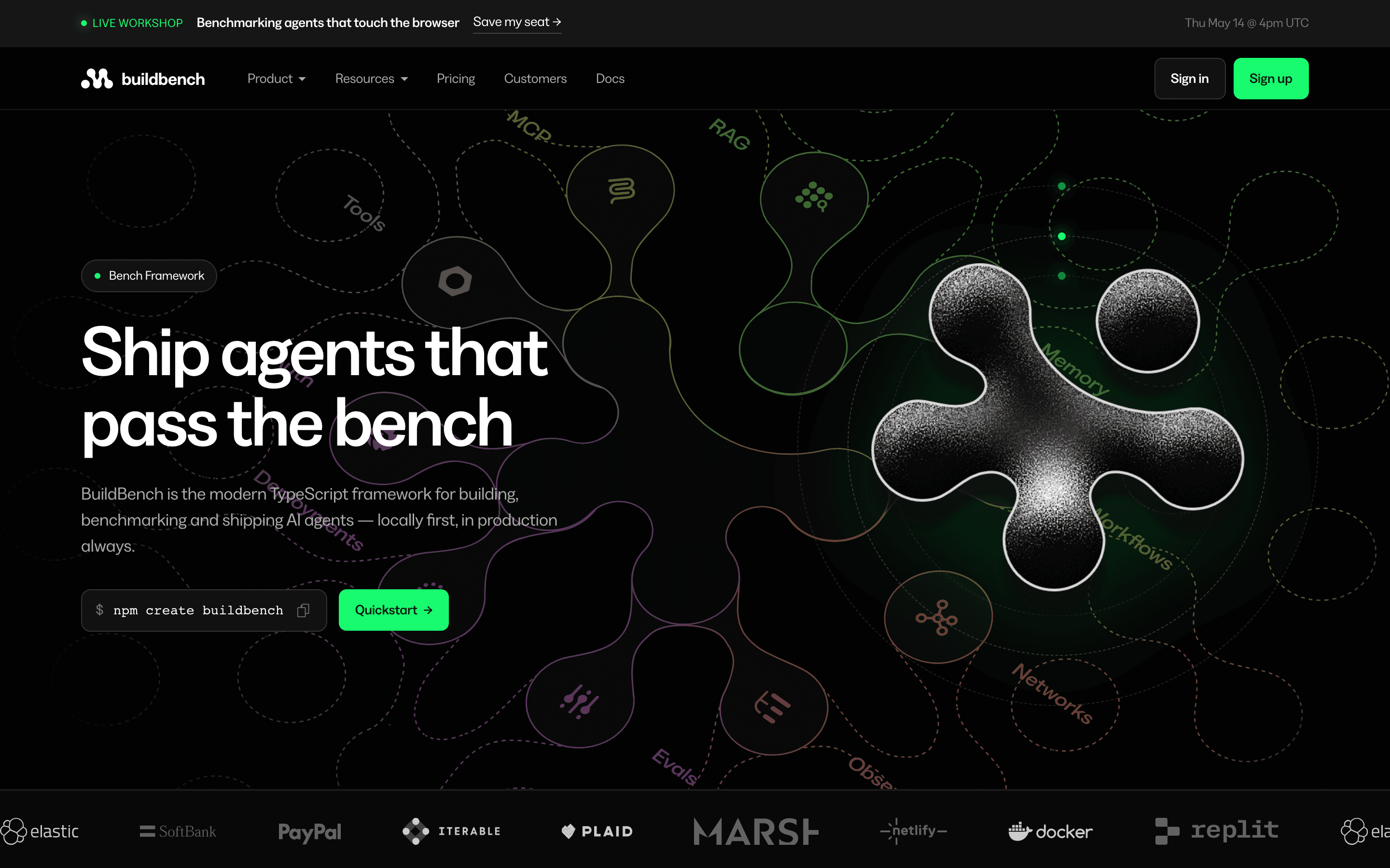 BuildBench Landing (mastra.ai rebrand) screenshot